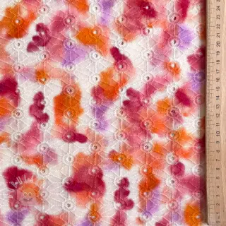 Bavlněná látka EMBROIDERY Paint brush design A