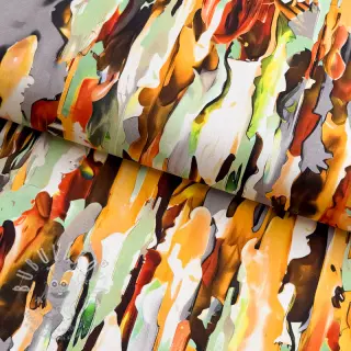 Bavlněná látka SATIN STRETCH Abstract paint