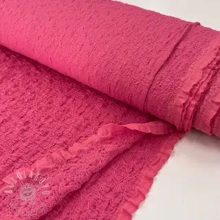 Bavlněná látka SMOGGED EMBROIDERY pink