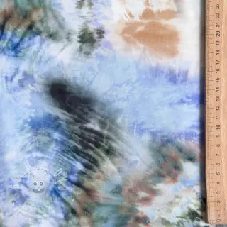 Viskóza TWILL Messy TIE DYE design C