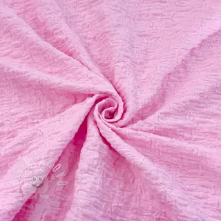 Bavlněná látka SMOGGED EMBROIDERY light pink