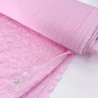 Bavlněná látka SMOGGED EMBROIDERY light pink