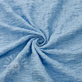 Bavlněná látka SMOGGED EMBROIDERY light blue