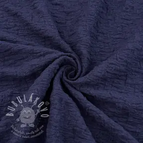 Bavlněná látka SMOGGED EMBROIDERY navy