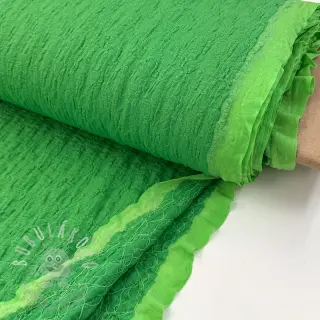 Bavlněná látka SMOGGED EMBROIDERY green