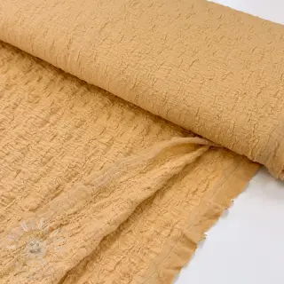 Bavlněná látka SMOGGED EMBROIDERY brown