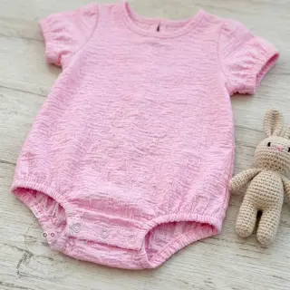 Bavlněná látka SMOGGED EMBROIDERY light pink