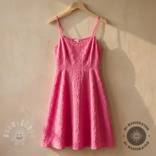Bavlněná látka SMOGGED EMBROIDERY fuchsia