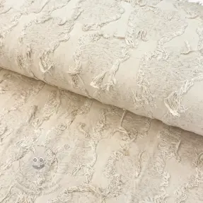 Bavlněná látka se lnem JACQUARD RUFFLE