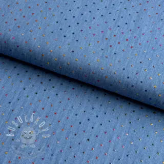 JEANS DENIM 3,8 OZ Drops Metallic blue