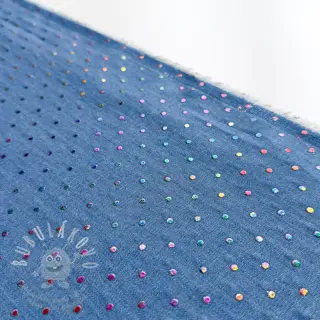 JEANS DENIM 3,8 OZ Drops Metallic blue