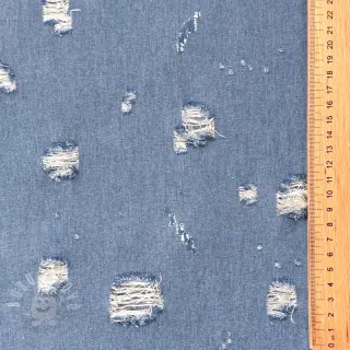 JEANS DENIM 6 OZ Big Holes light blue