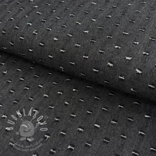 JEANS DENIM 6 OZ Small Holes black