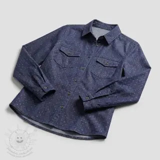 JEANS DENIM 3,8 OZ Drops Metallic dark blue