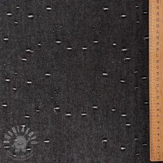 JEANS DENIM 6 OZ Uneven Small Holes black
