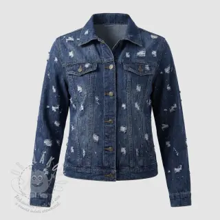 JEANS DENIM 6 OZ Big Holes dark blue