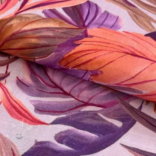 Viskóza se lnem Painted leaves