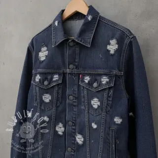 JEANS DENIM 6 OZ Big Holes dark blue