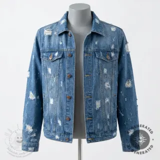 JEANS DENIM 6 OZ Big Holes light blue