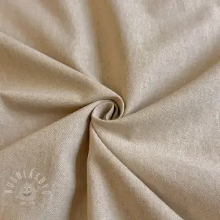Bavlněná látka se lnem VALENCIA off white
