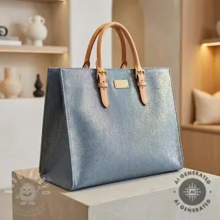 JEANS DENIM Metallic blue gold