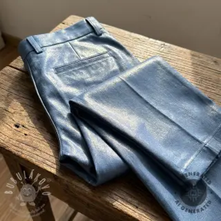 JEANS DENIM 6 OZ STRETCH WASHED metallic blue gold