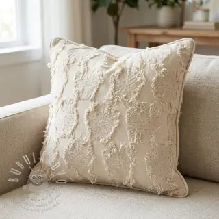 Bavlněná látka se lnem JACQUARD RUFFLE