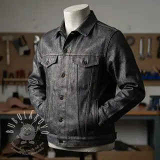 JEANS DENIM Metallic black silver