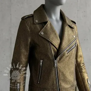 JEANS DENIM Metallic black gold