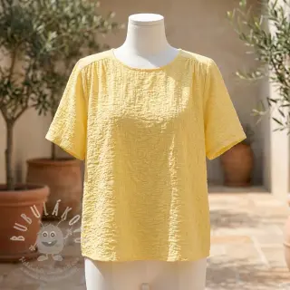 Bavlněná látka SMOGGED EMBROIDERY yellow