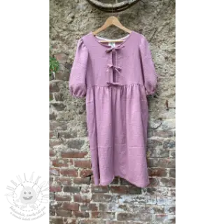Dvojitá gázovina/mušelín dark lilac ORGANIC