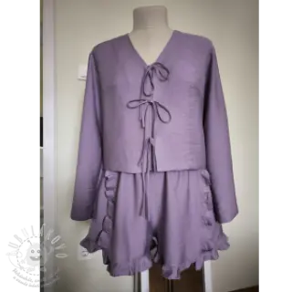 Viskóza se lnem BUBBLY lilac