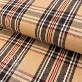 Dekorační látka Ecossais beige coffee