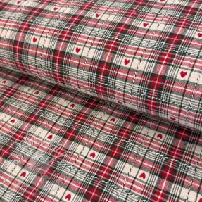 Dekorační látka jacquard Villars ecru rouge