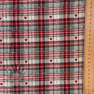 Dekorační látka jacquard Villars ecru rouge