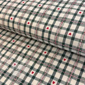 Dekorační látka jacquard Villars ecru vert