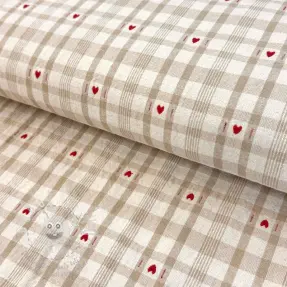 Dekorační látka jacquard Ollon ficelle rouge
