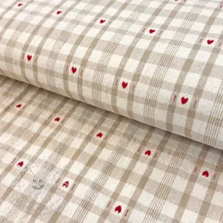 Dekorační látka jacquard Ollon ficelle rouge