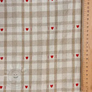 Dekorační látka jacquard Ollon ficelle rouge
