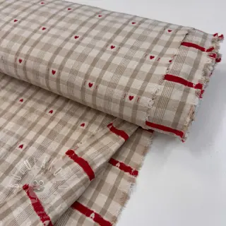 Dekorační látka jacquard Ollon ficelle rouge