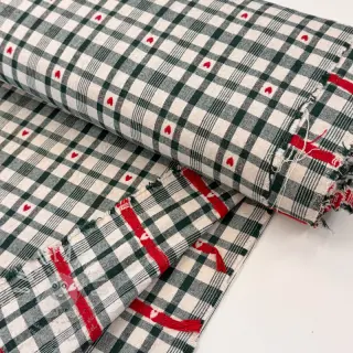 Dekorační látka jacquard Ollon vert rouge
