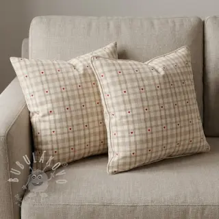 Dekorační látka jacquard Ollon ficelle rouge