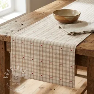 Dekorační látka jacquard Ollon ficelle rouge