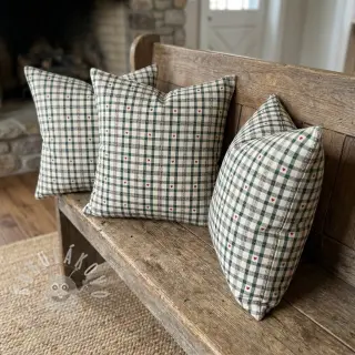 Dekorační látka jacquard Villars ecru vert