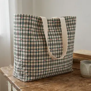 Dekorační látka jacquard Villars ecru vert