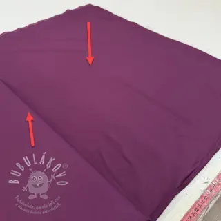 Bavlněná látka s viskózou aubergine II.třída