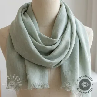 Len s bavlnou PLAIN mint