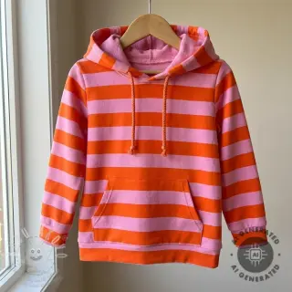 Teplákovina počesaná SOFT Stripes orange
