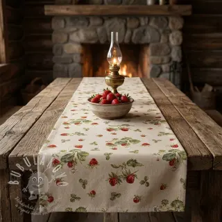 Dekorační látka Linenlook Wild strawberries