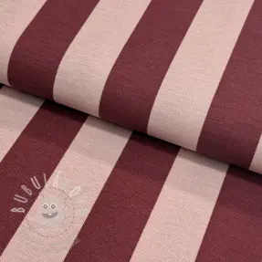 Dekorační látka premium Joyful basic stripe wine
